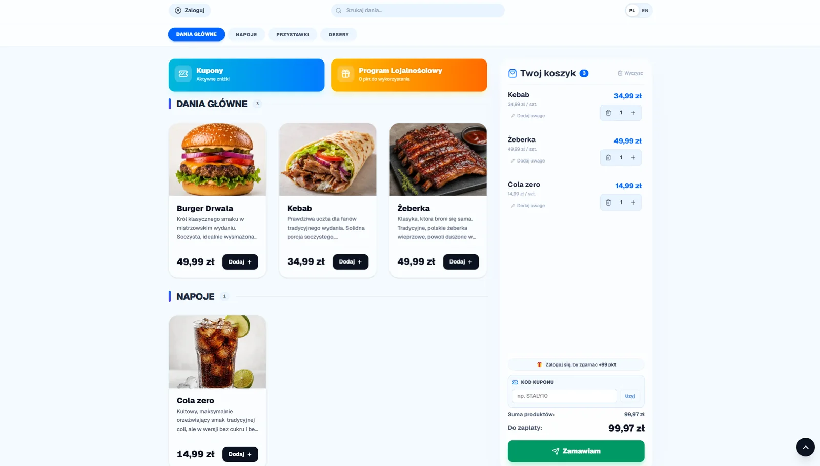 Menu QR i zamawianie przy stoliku w OrderNow